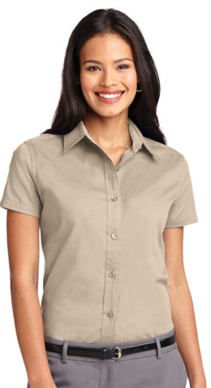 #L508 – Ladies Short Sleeve Easy Care Twill